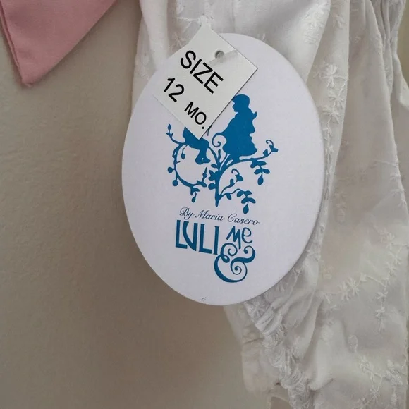 White and Pink Kids Ruffled Outfit - Picture 3 of 3